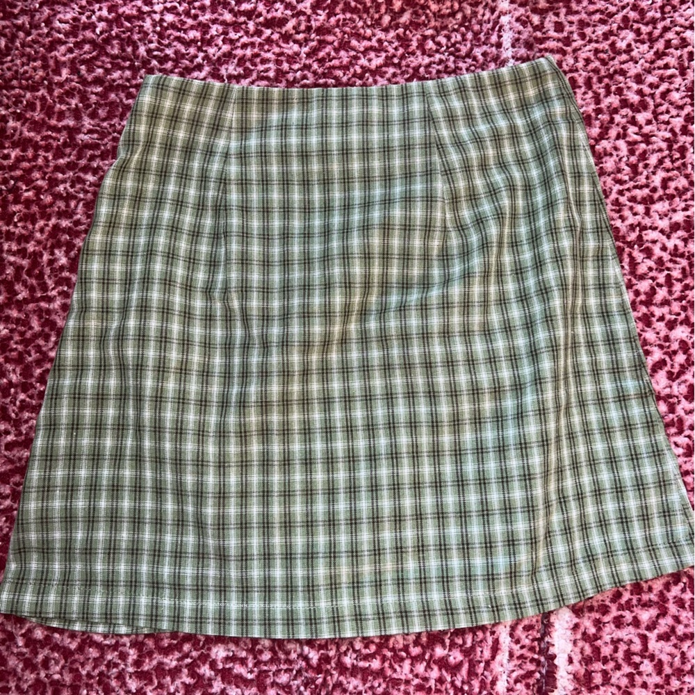 Green Plaid Skirt